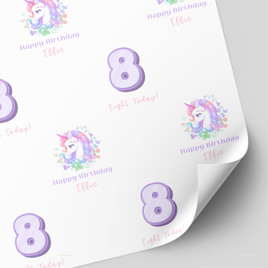 Unicorn Birthday Wrapping Paper