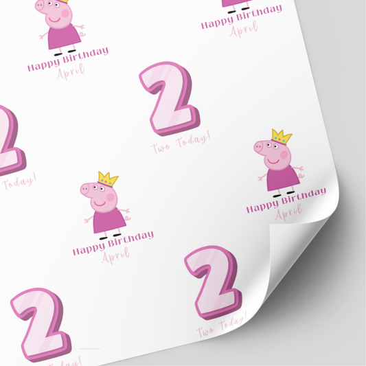 Peppa Pig Birthday Wrapping Paper