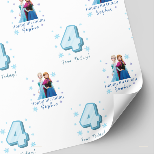 Elsa & Anna Birthday Wrapping Paper