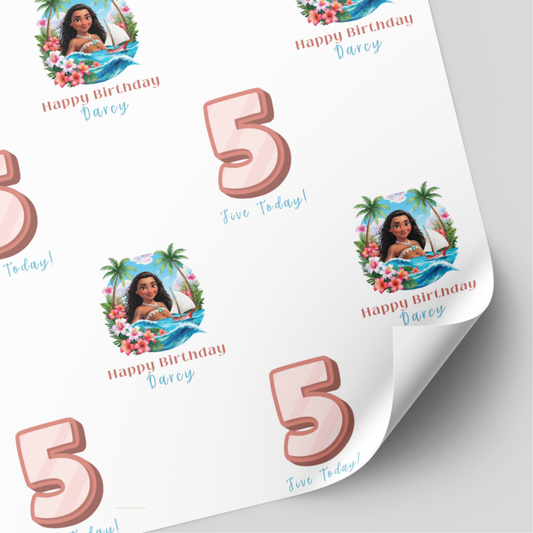 Moana Birthday Wrapping Paper