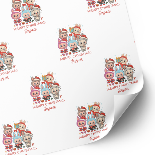 Labubu Christmas Wrapping Paper