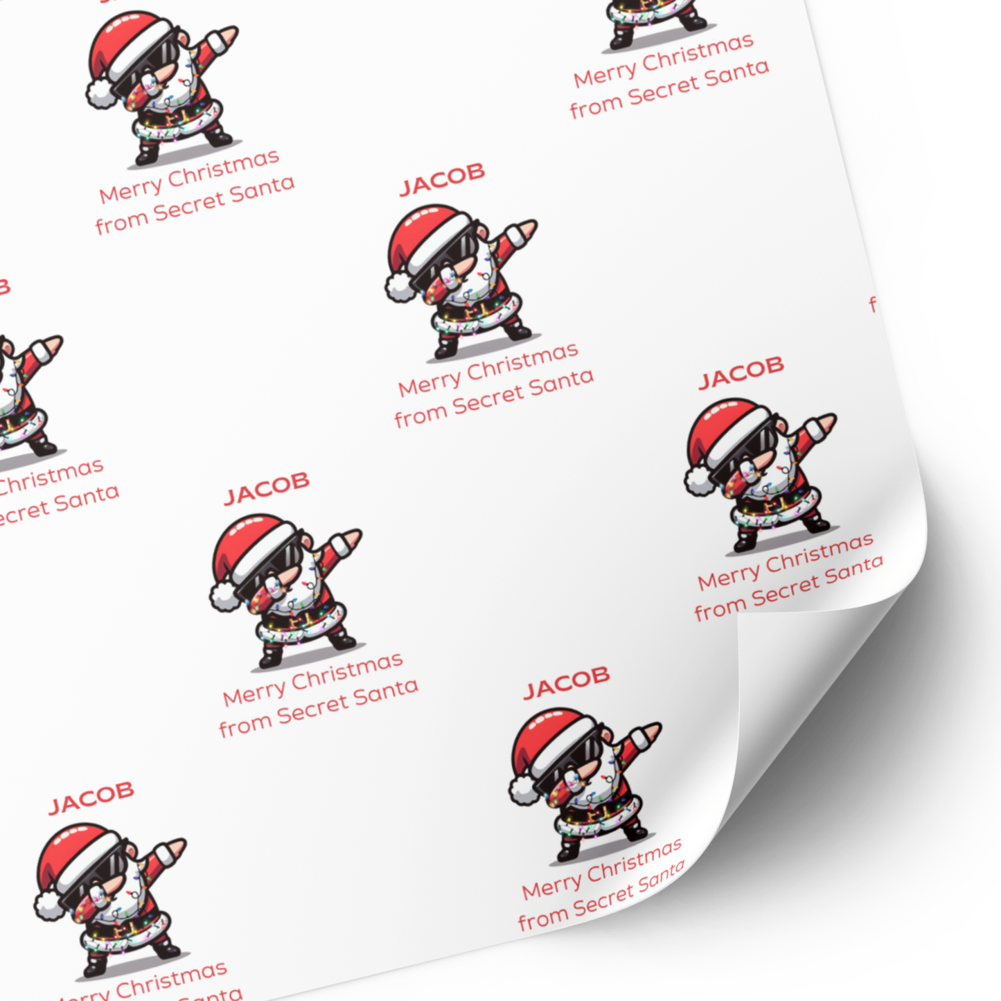 Christmas Secret Santa Wrapping Paper