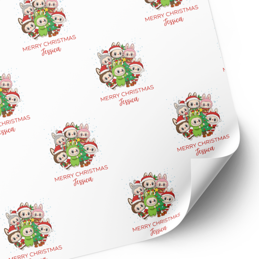 Labubu Christmas Wrapping Paper