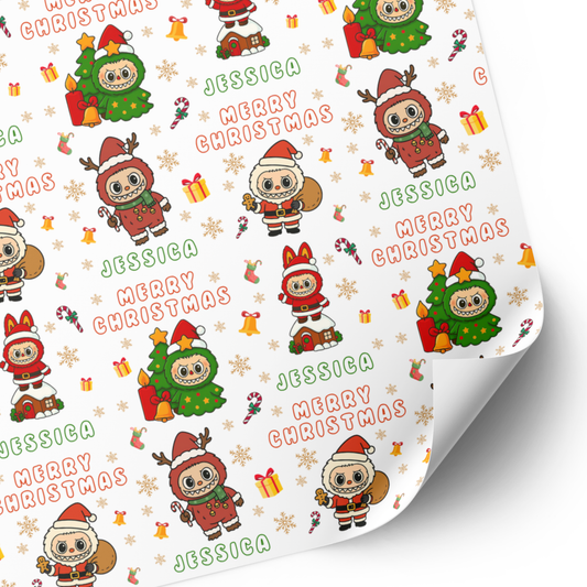 Labubu Christmas Wrapping Paper