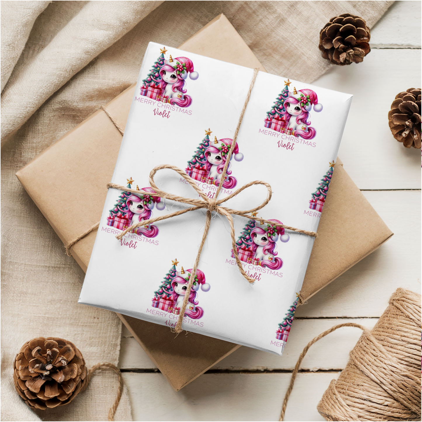 Unicorn Christmas Wrapping Paper