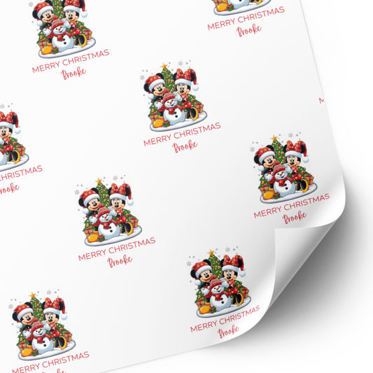 Mickey & Minnie Mouse Christmas Wrapping Paper