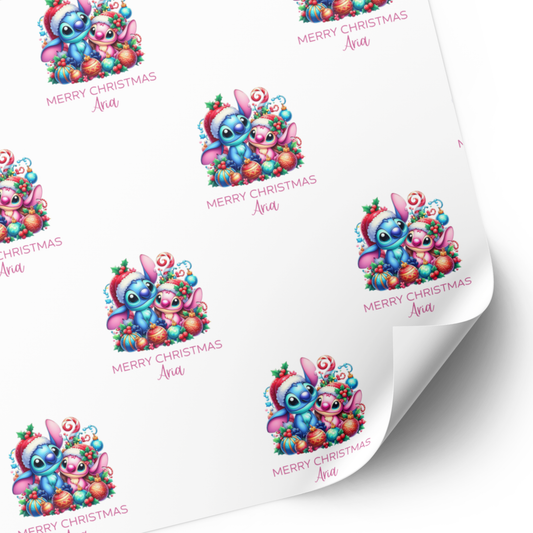 Stitch & Angel Christmas Wrapping Paper