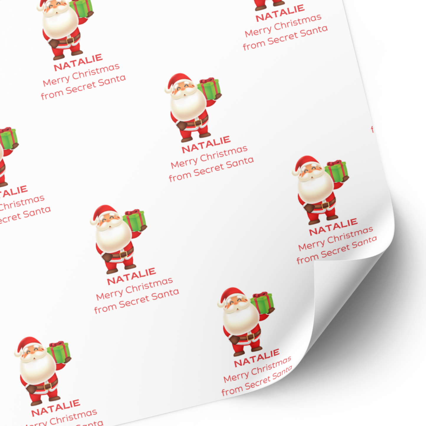 Christmas Secret Santa Wrapping Paper
