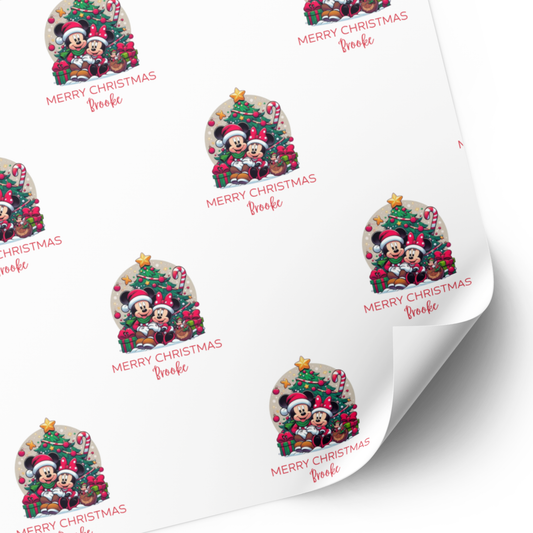 Mickey & Minnie Mouse Christmas Wrapping Paper