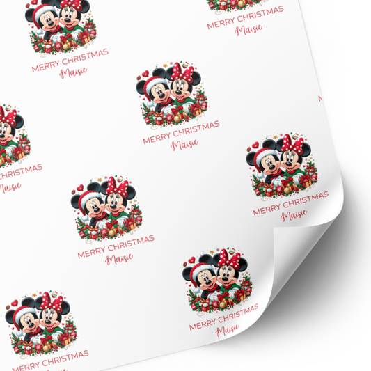 Mickey & Minnie Mouse Christmas Wrapping Paper