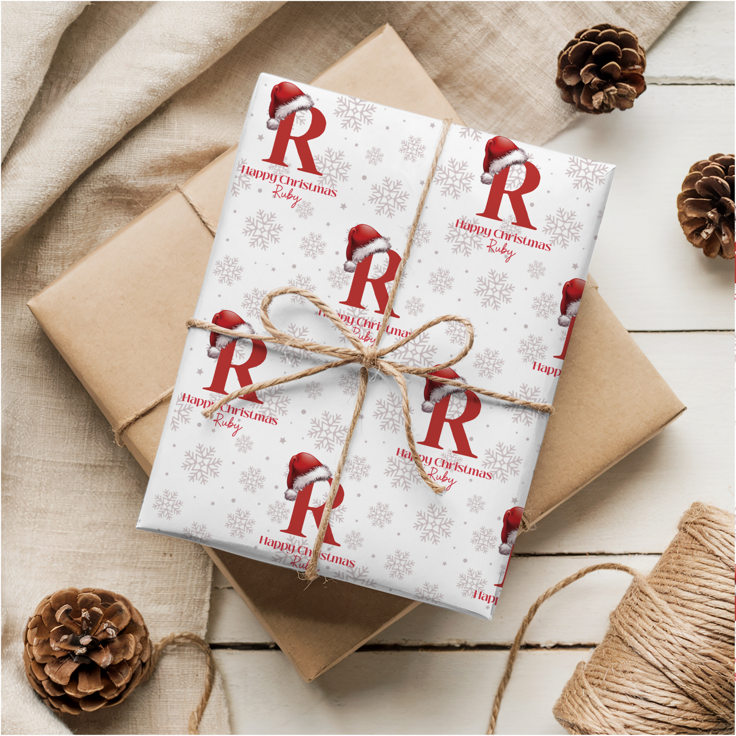 Initial Christmas Wrapping Paper