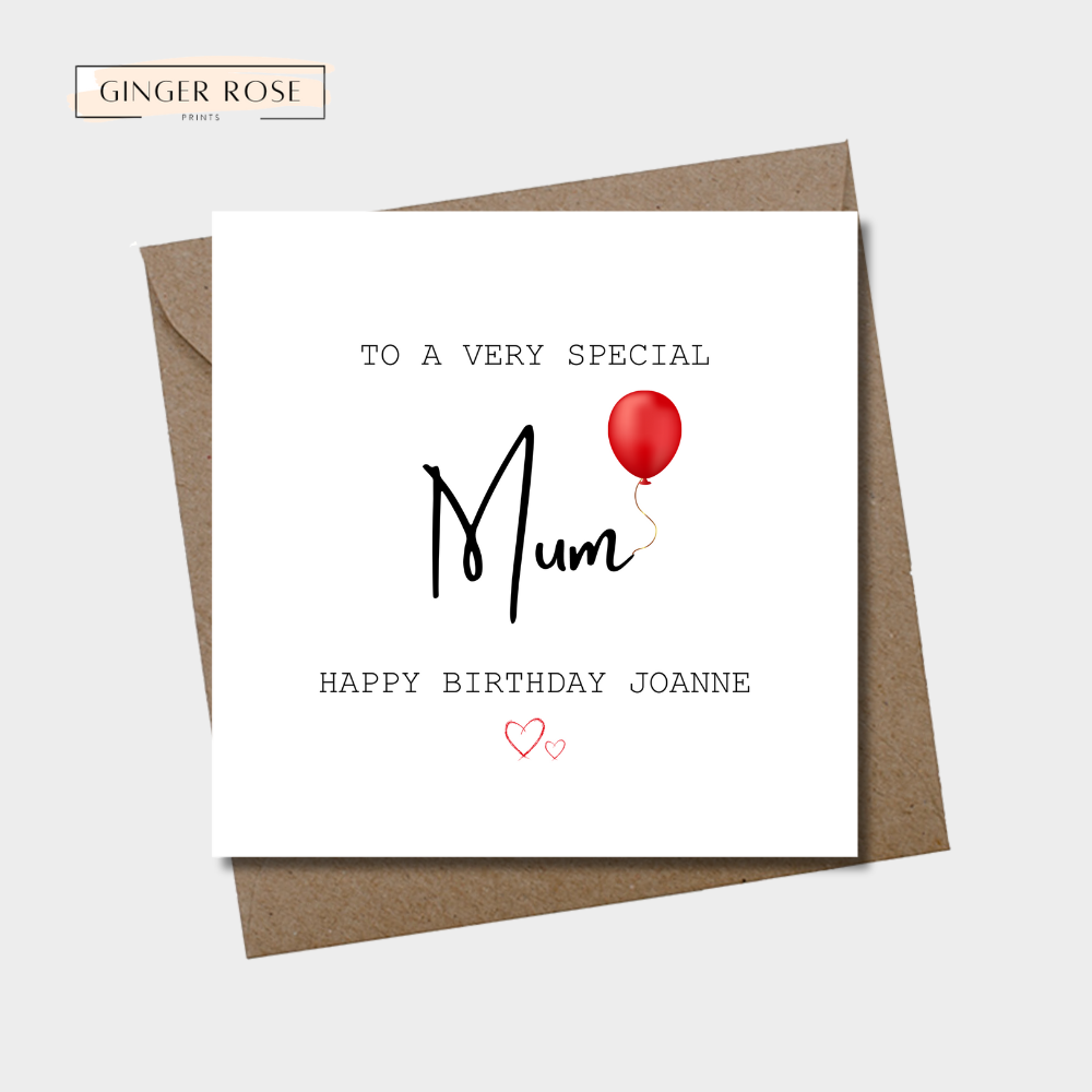 To A Very Special Happy Birthday For Her Card