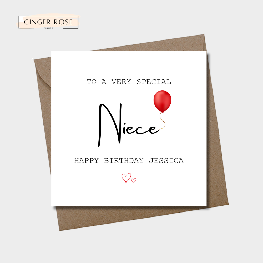 To A Very Special Happy Birthday For Her Card