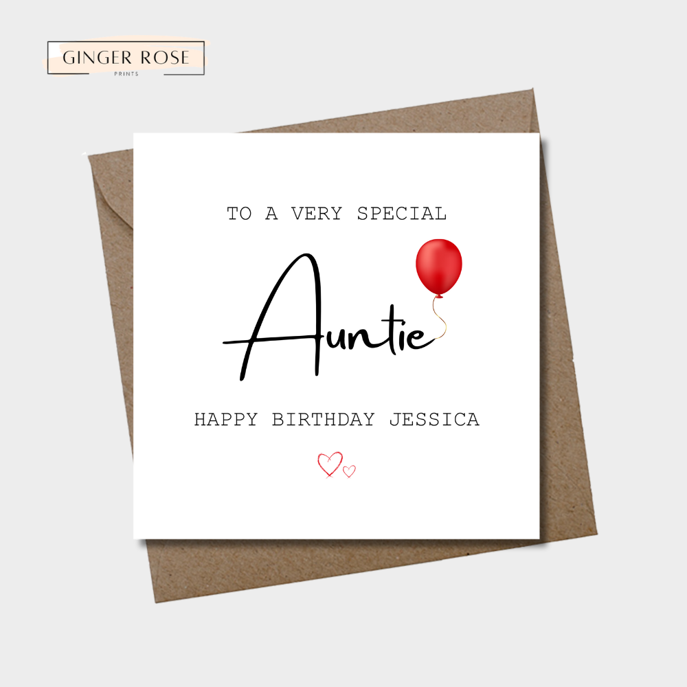 To A Very Special Happy Birthday For Her Card