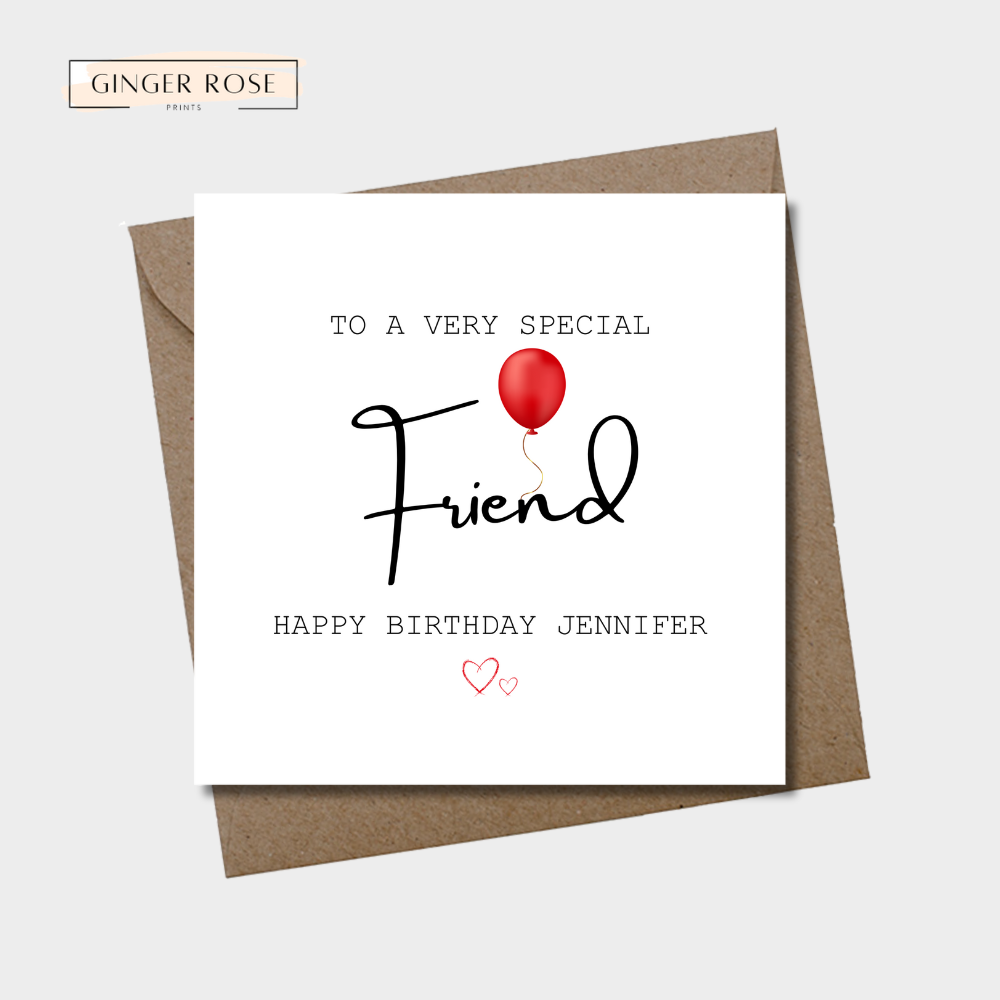 To A Very Special Happy Birthday For Her Card