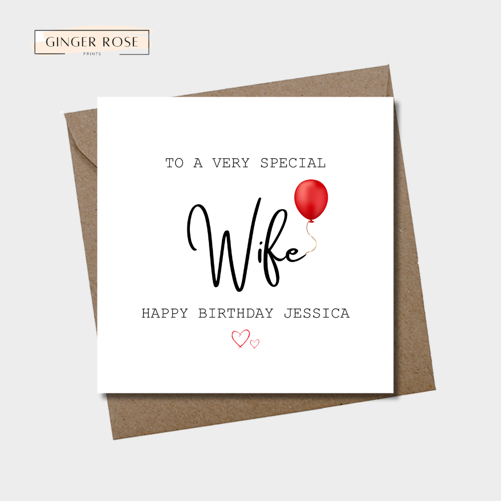 To A Very Special Happy Birthday For Her Card