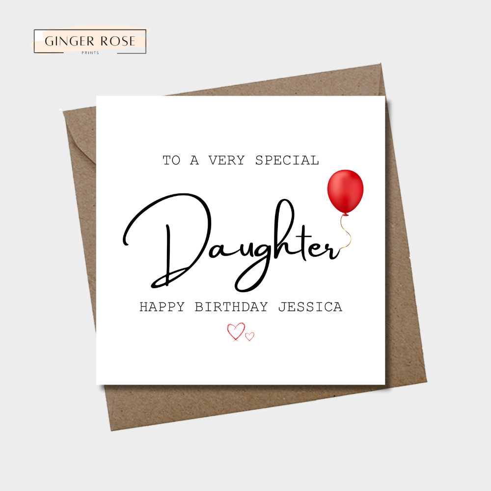 To A Very Special Happy Birthday For Her Card