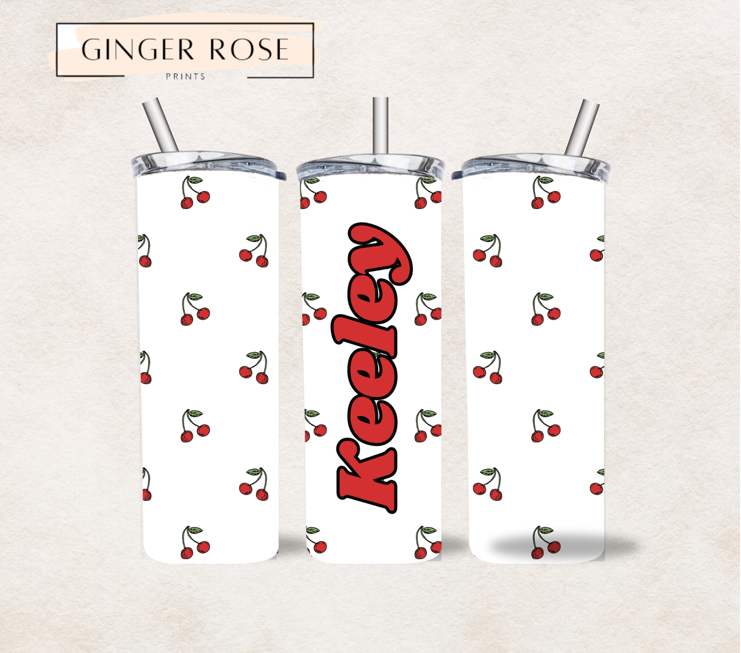Personalised Cherry 20oz Tumbler