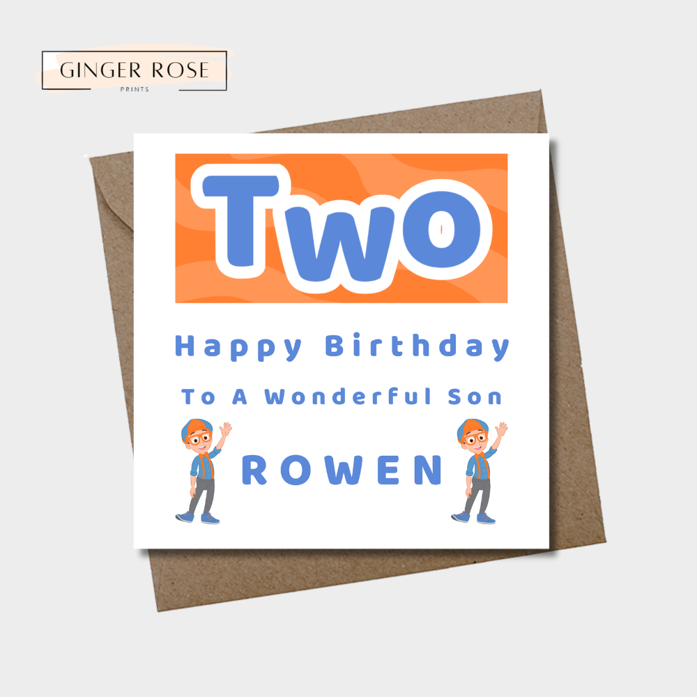 Blippi Birthday Card