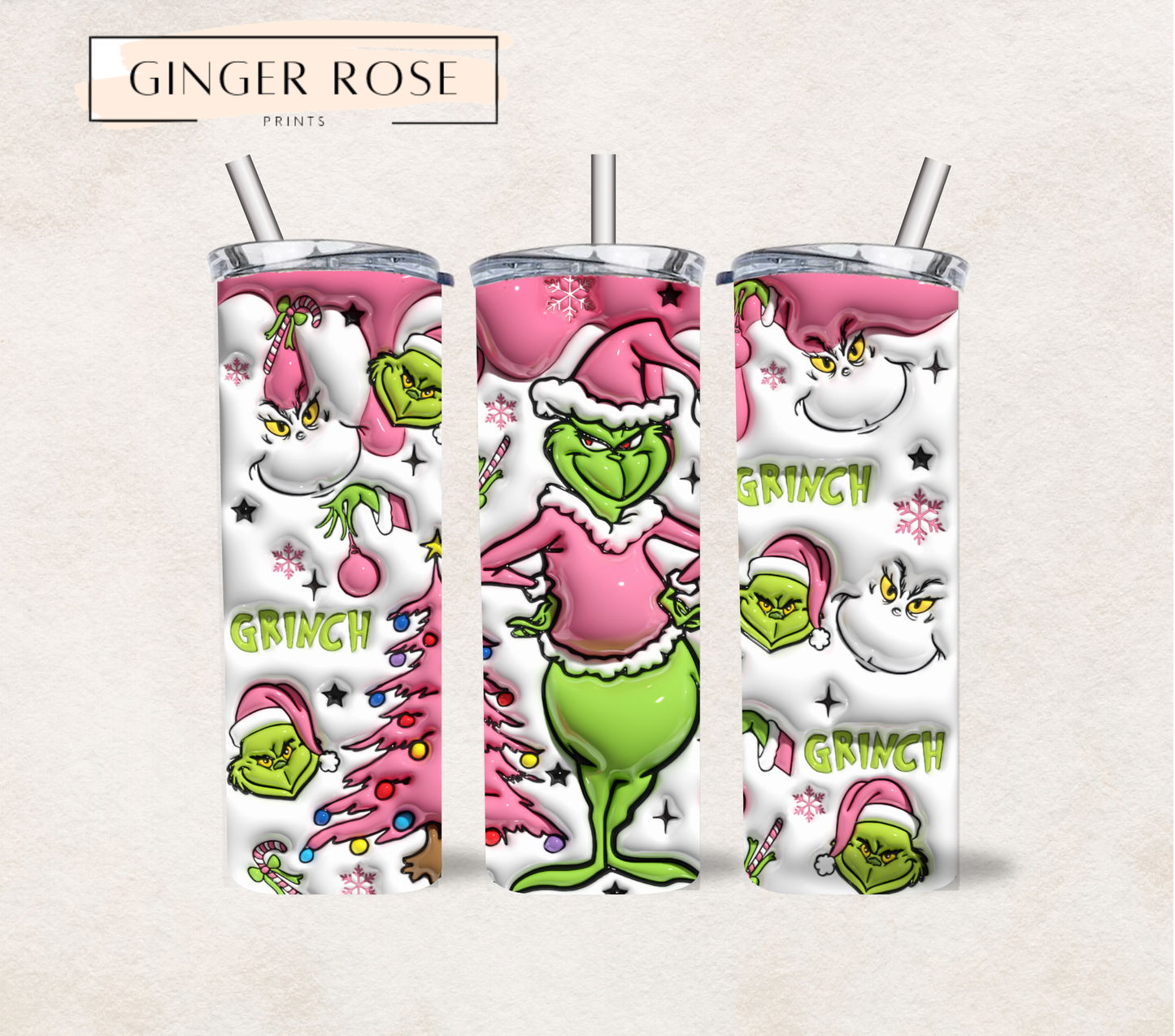 Grinch Pink Tumbler