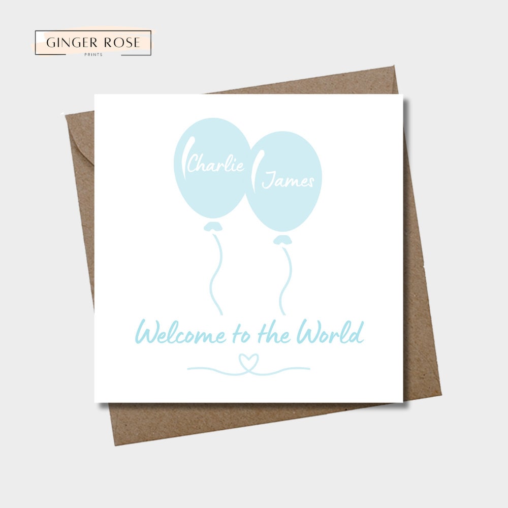 Welcome To The World Balloon Card