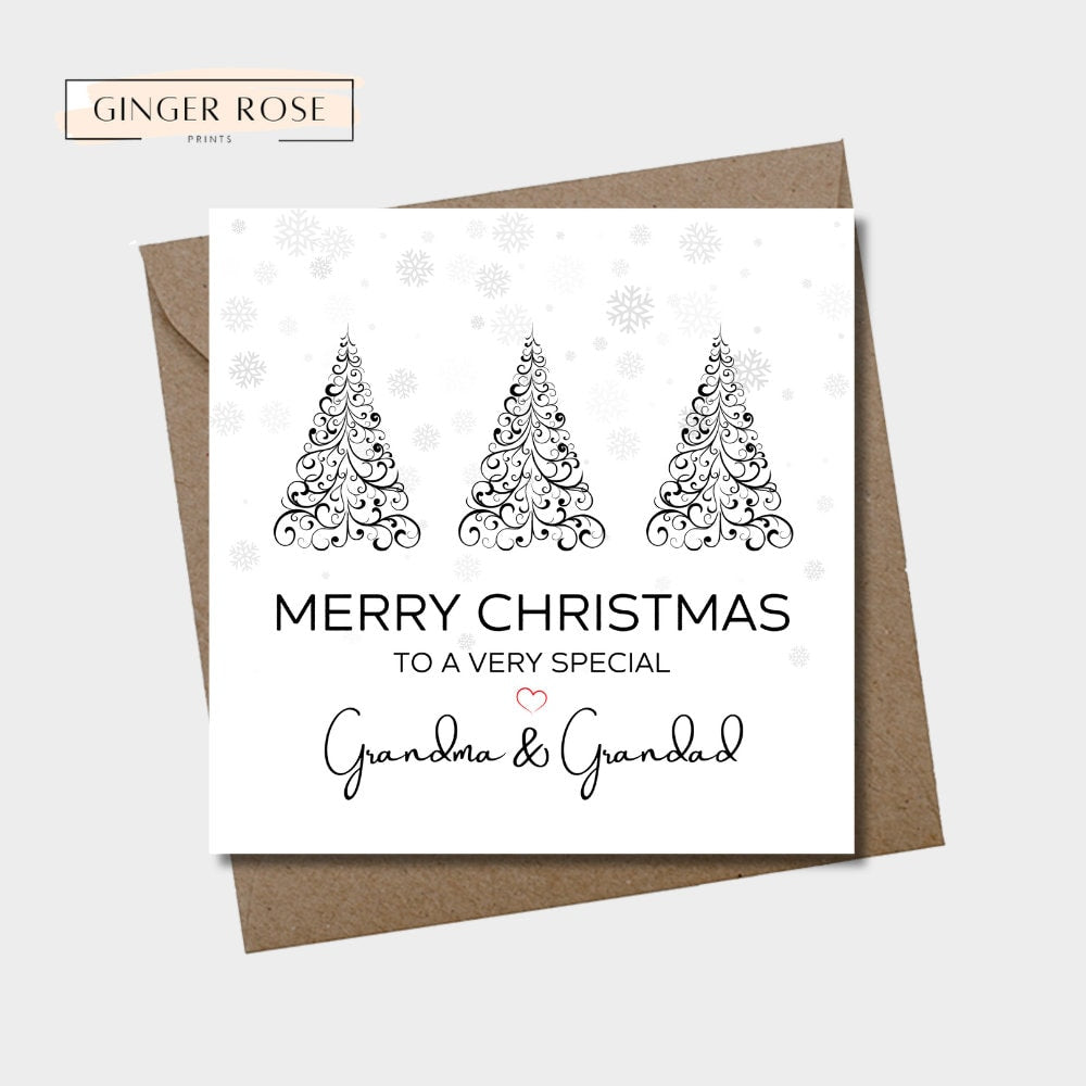 Merry Christmas To A Special Grandma and Grandad Card
