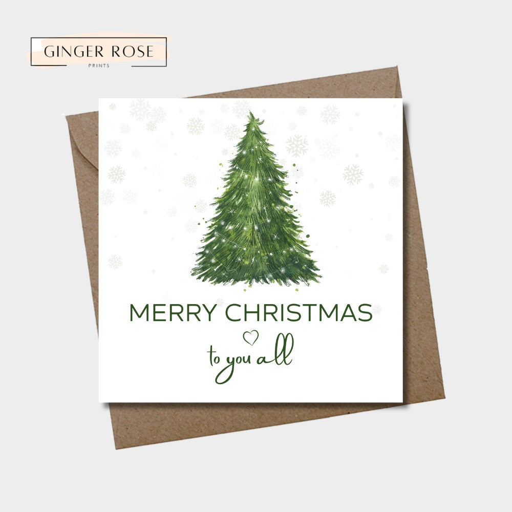 Merry Christmas To You All | Christmas Tree Card
