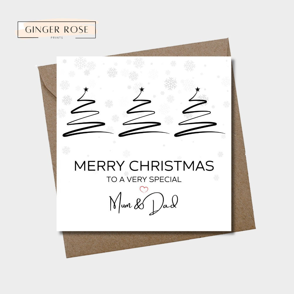 Merry Christmas To A Special Mum and Dad Card