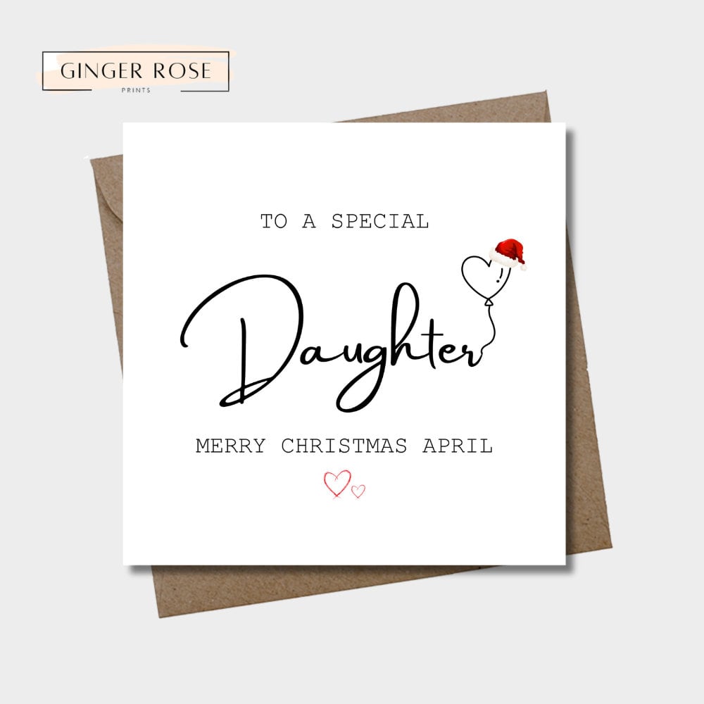 To A Special Daughter, Granddaughter, Goddaughter, Niece, Sister, Cousin, Mum Christmas Card