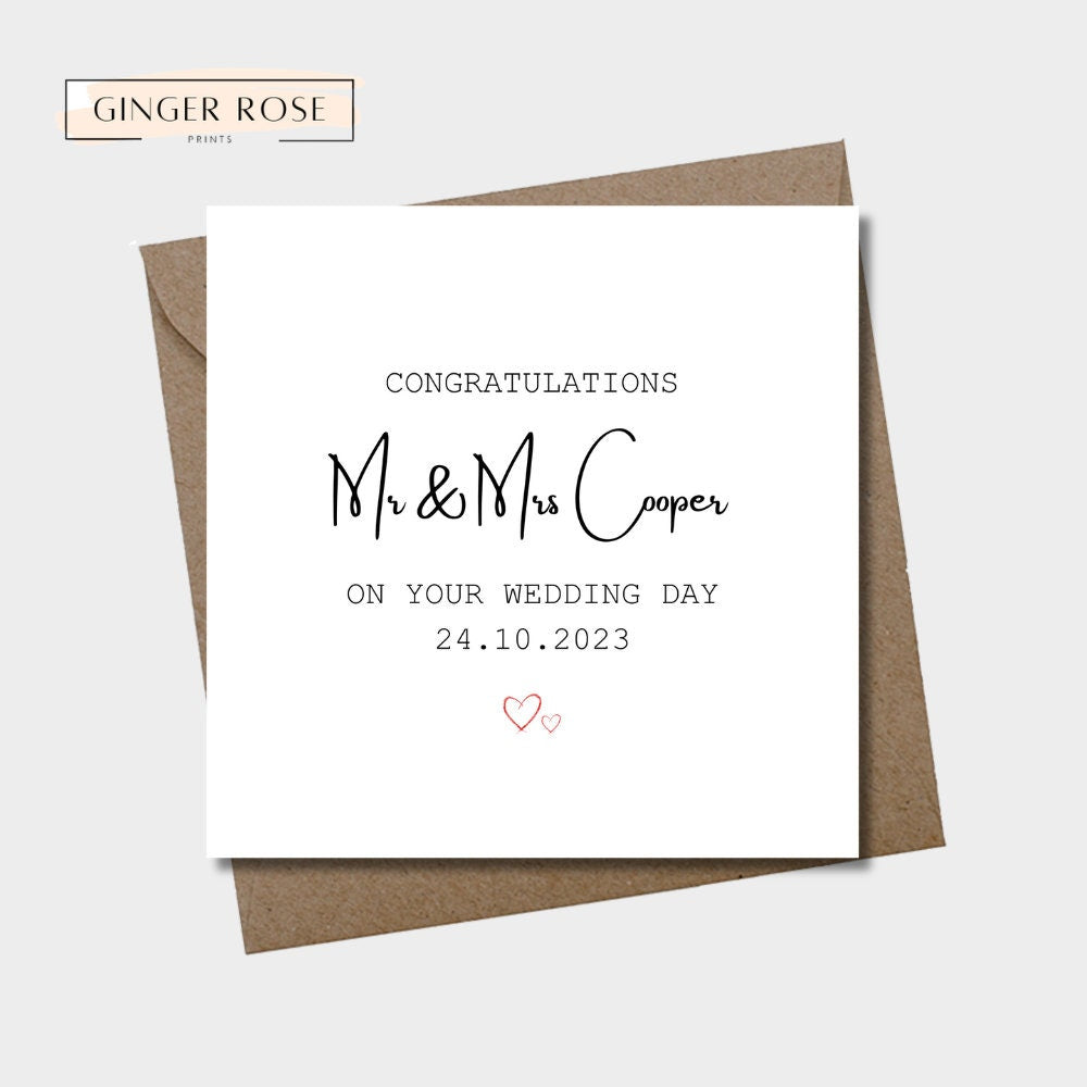 Congratulations On Your Wedding Day Card