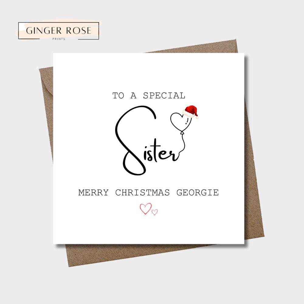 To A Special Daughter, Granddaughter, Goddaughter, Niece, Sister, Cousin, Mum Christmas Card