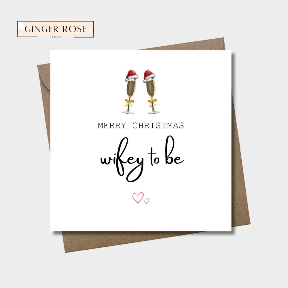 Merry Christmas Wifey To Be Card | Prosecco Card