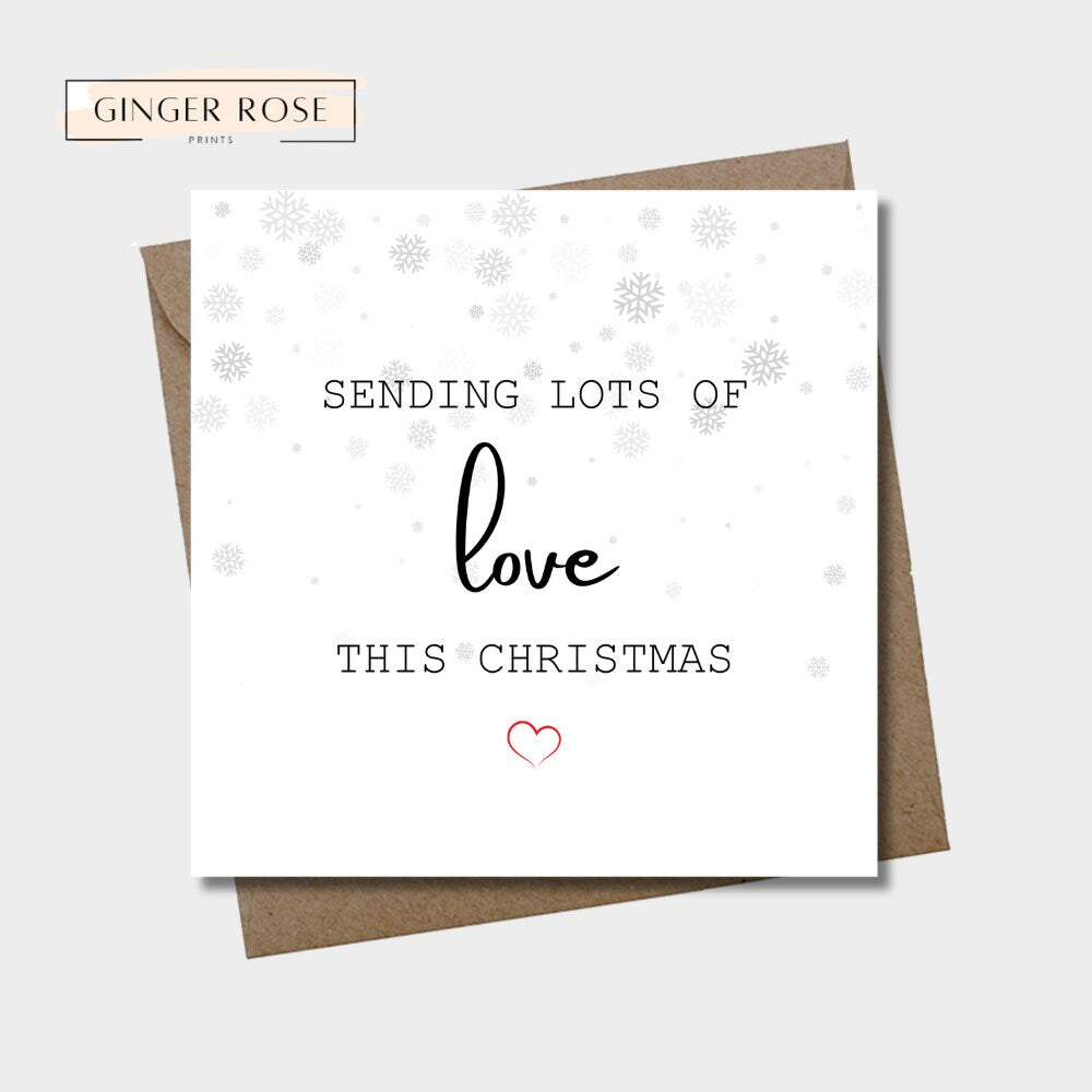 Sending Lots Of Love Christmas Card | Love Christmas Card