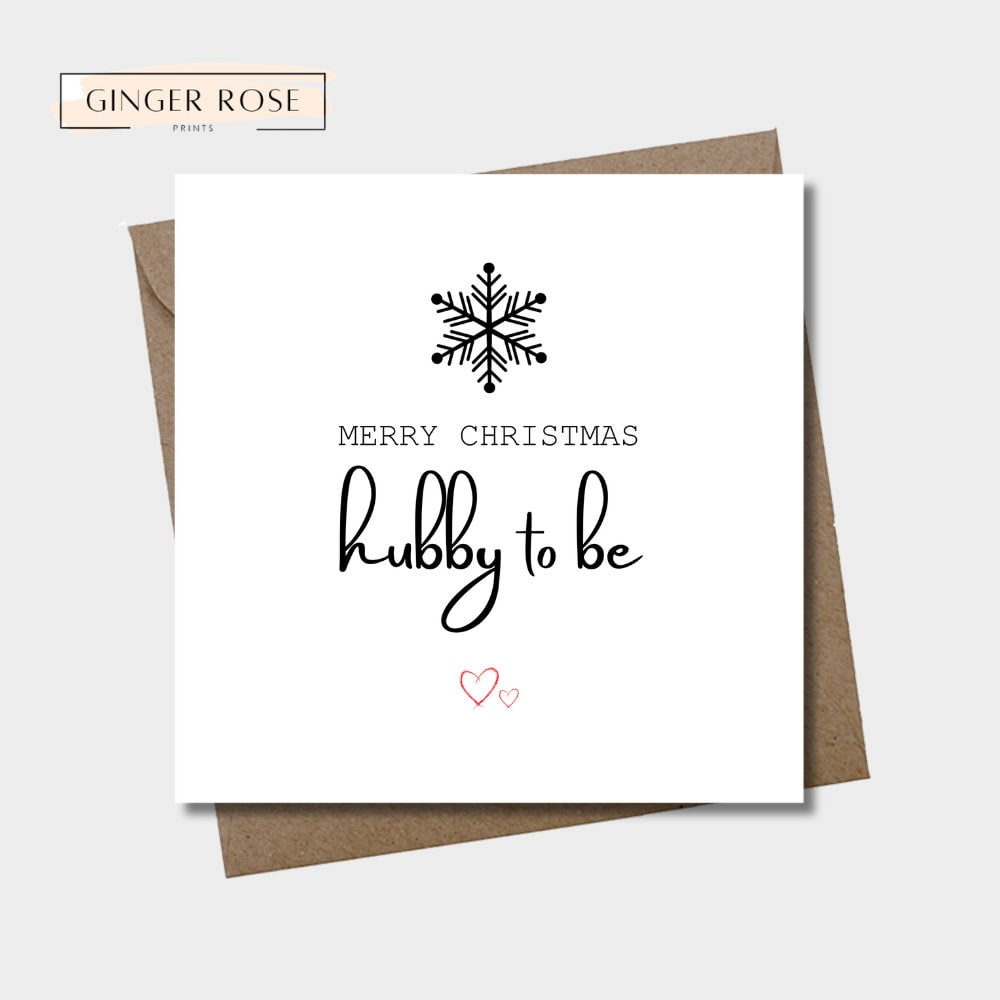 Merry Christmas Hubby To Be Card