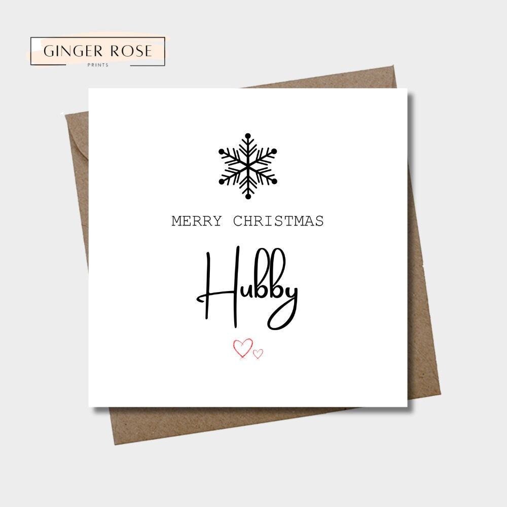 Merry Christmas Hubby Card
