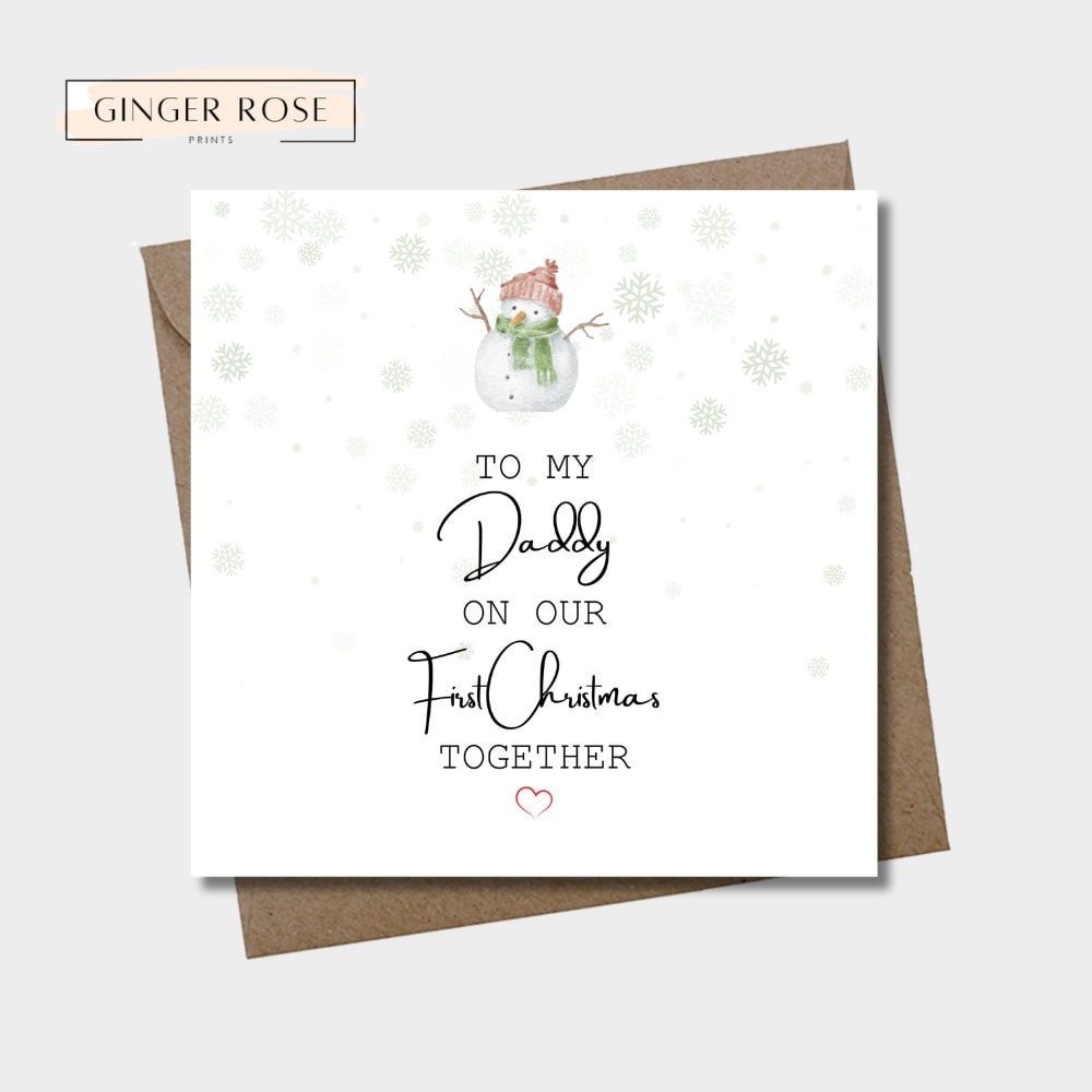 To My Daddy On Our First Christmas Together Card