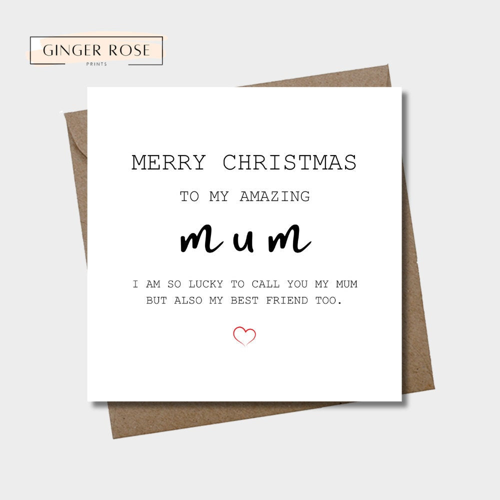 Merry Christmas To My Amazing Mum Card