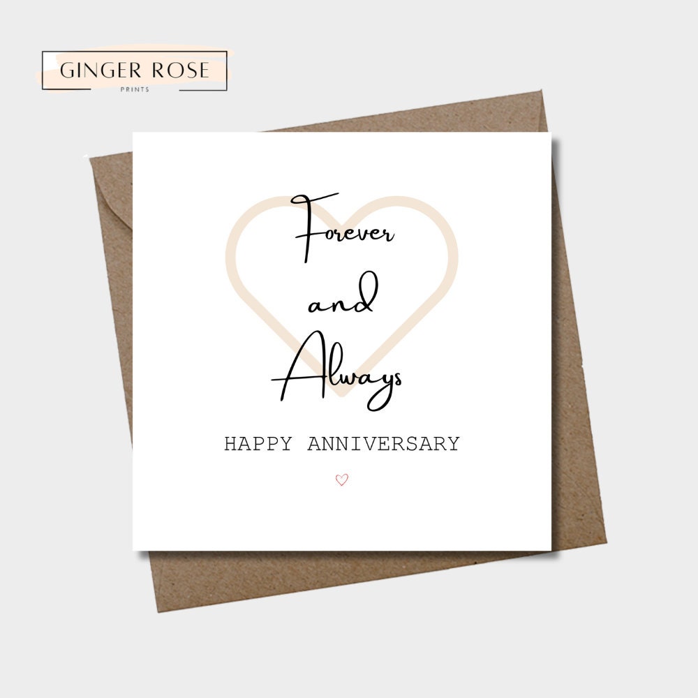 Forever and Always Anniversary Card