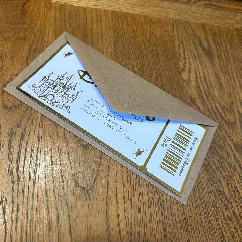 Personalised Disneyland Foil Ticket