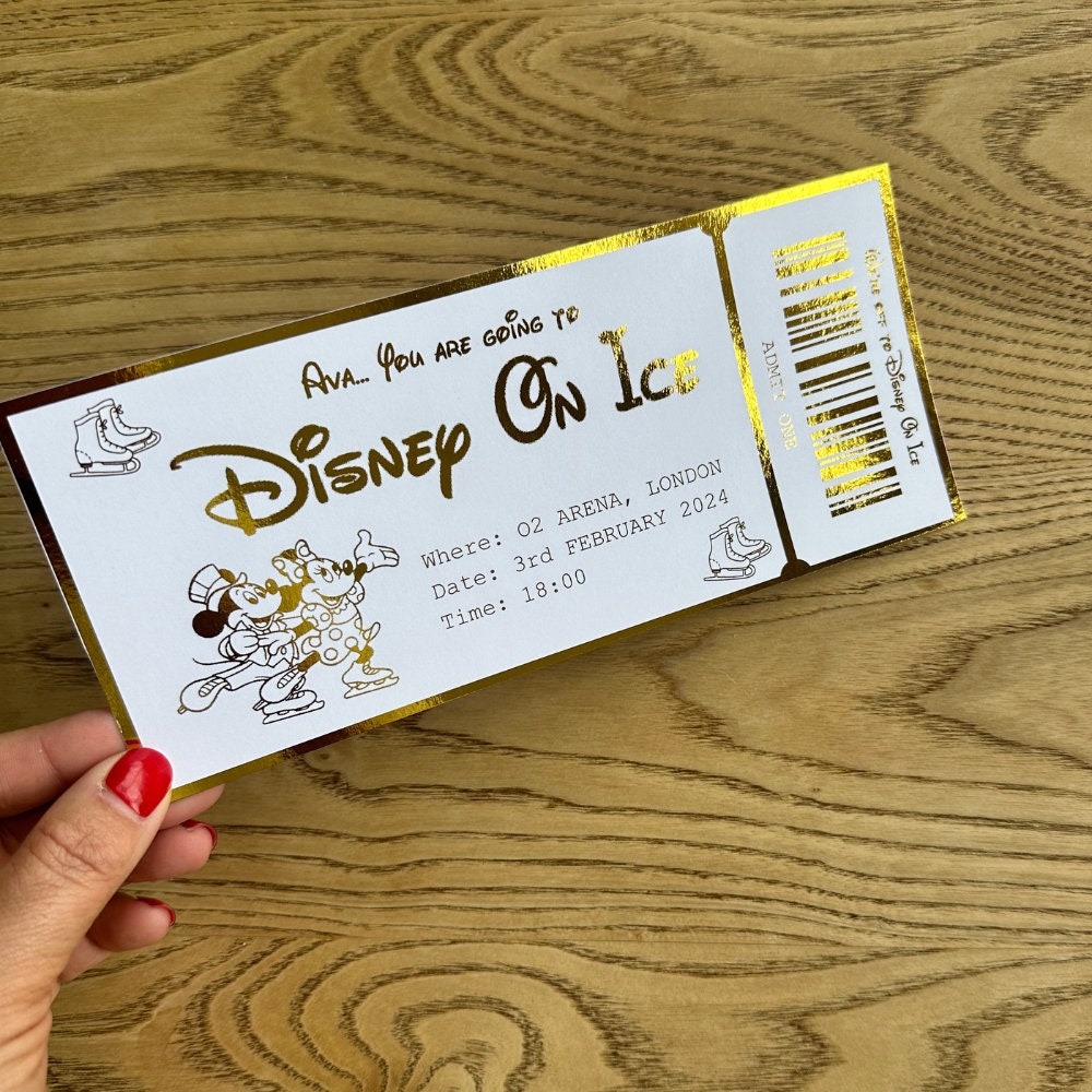 Personalised Disney On Ice Foil Ticket
