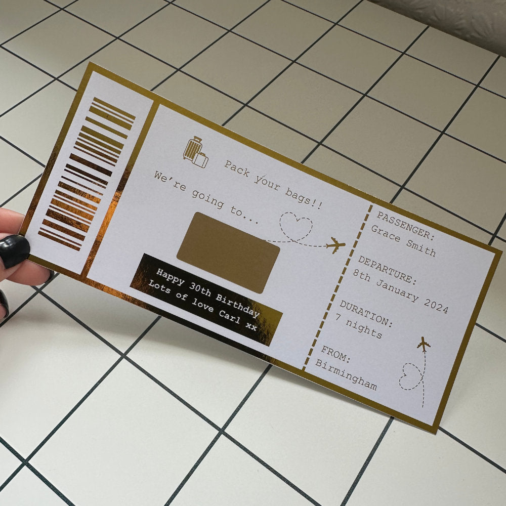 Personalised Scratch Off Ticket