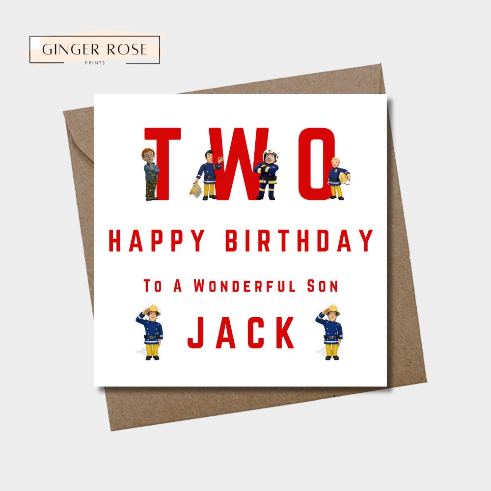 Fireman Sam Birthday Card