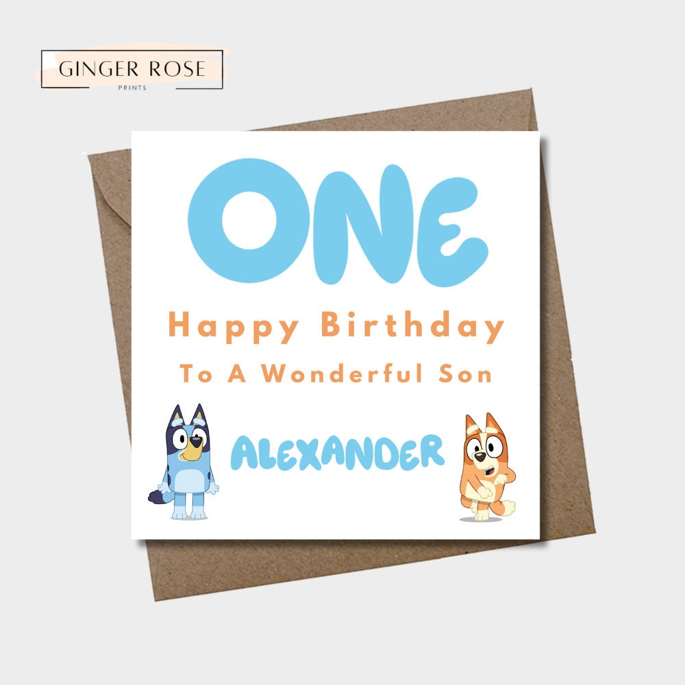 Bluey Birthday Card
