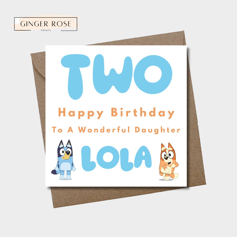 Bluey Birthday Card
