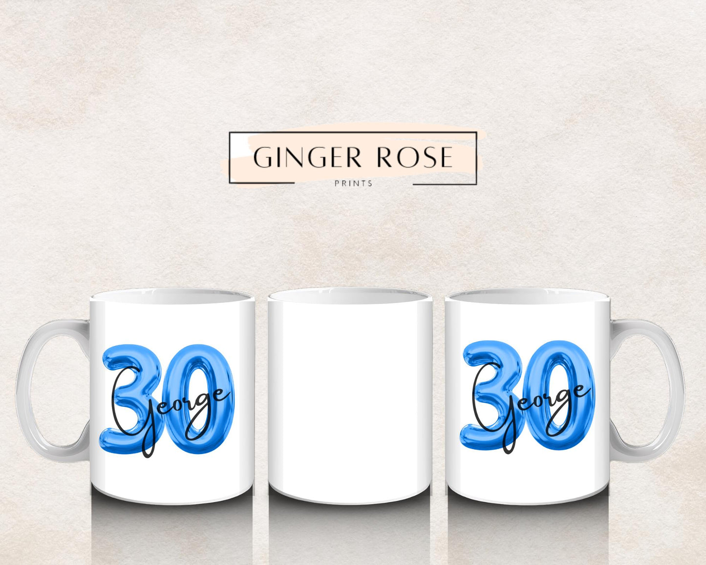 30th Birthday Mug: Balloon Design