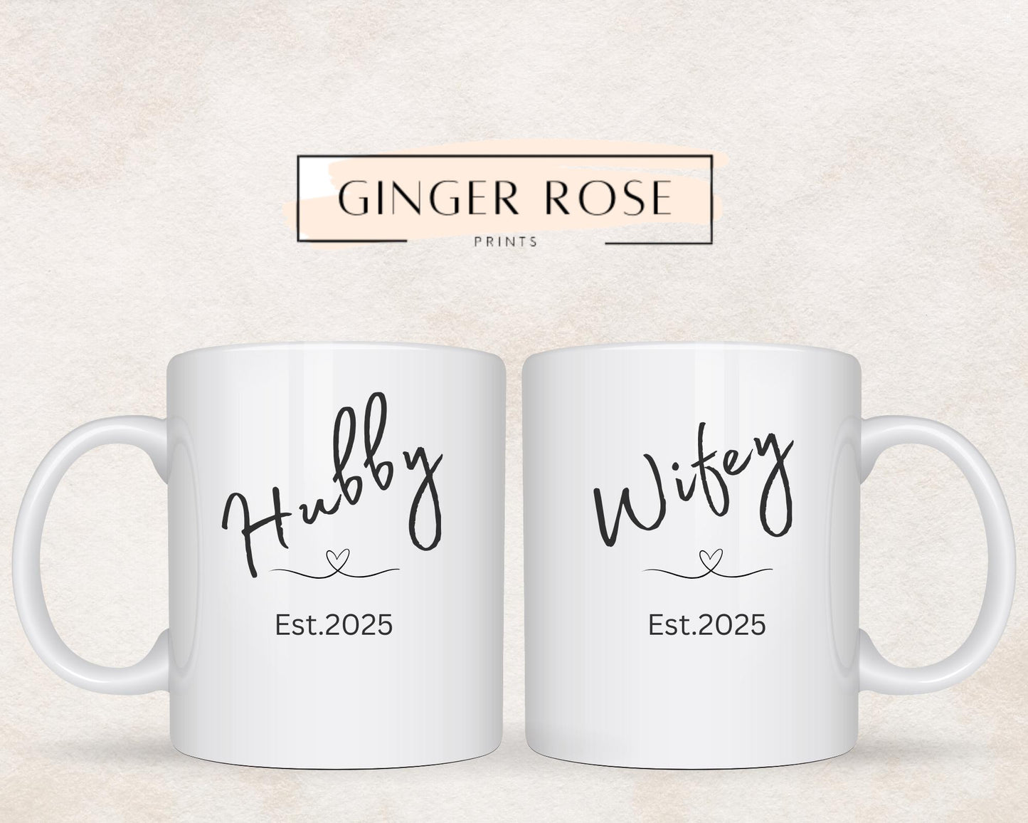 Hubby and Wifey Mugs: Wedding Gift Idea