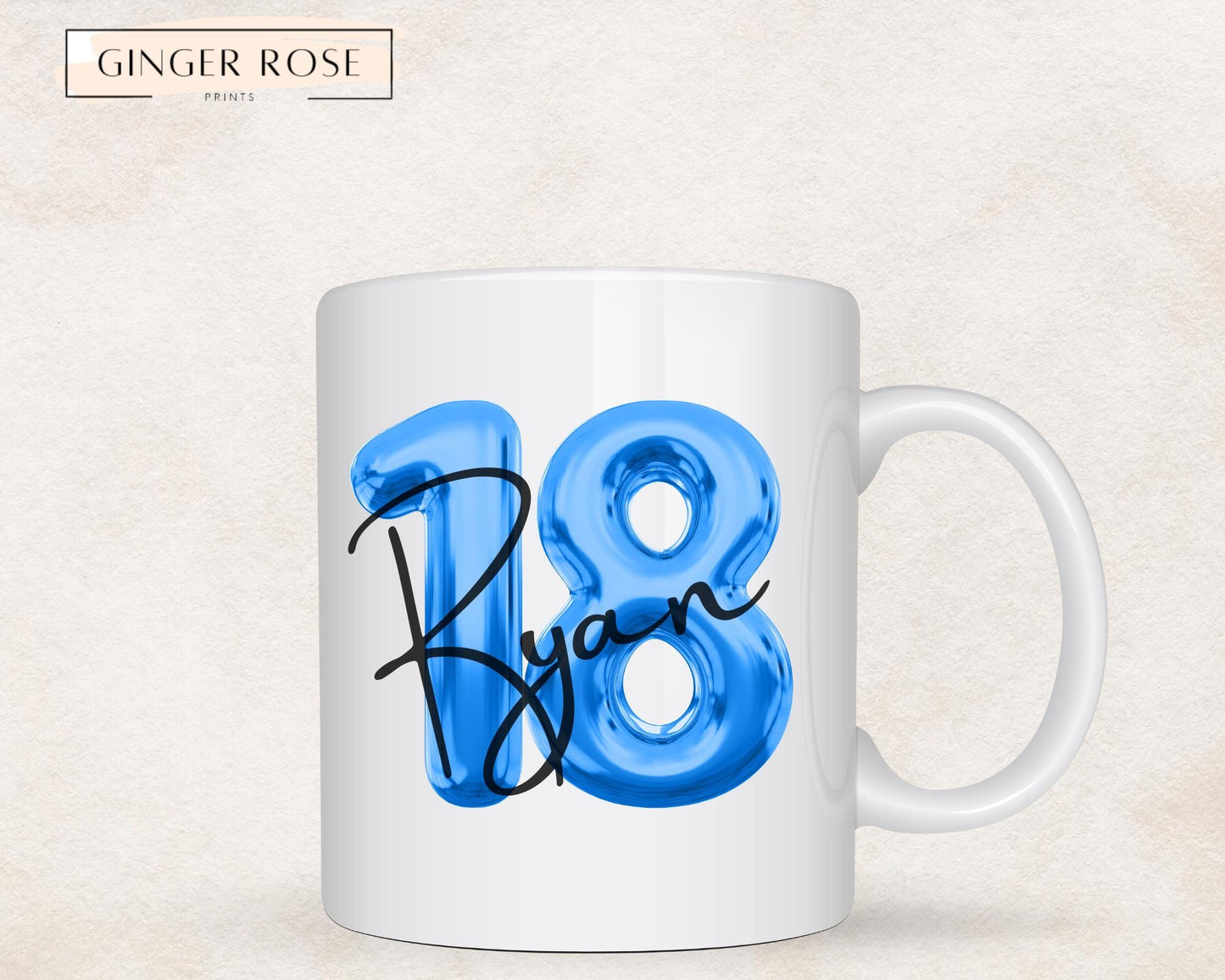 18th Birthday Mug: Balloon Design