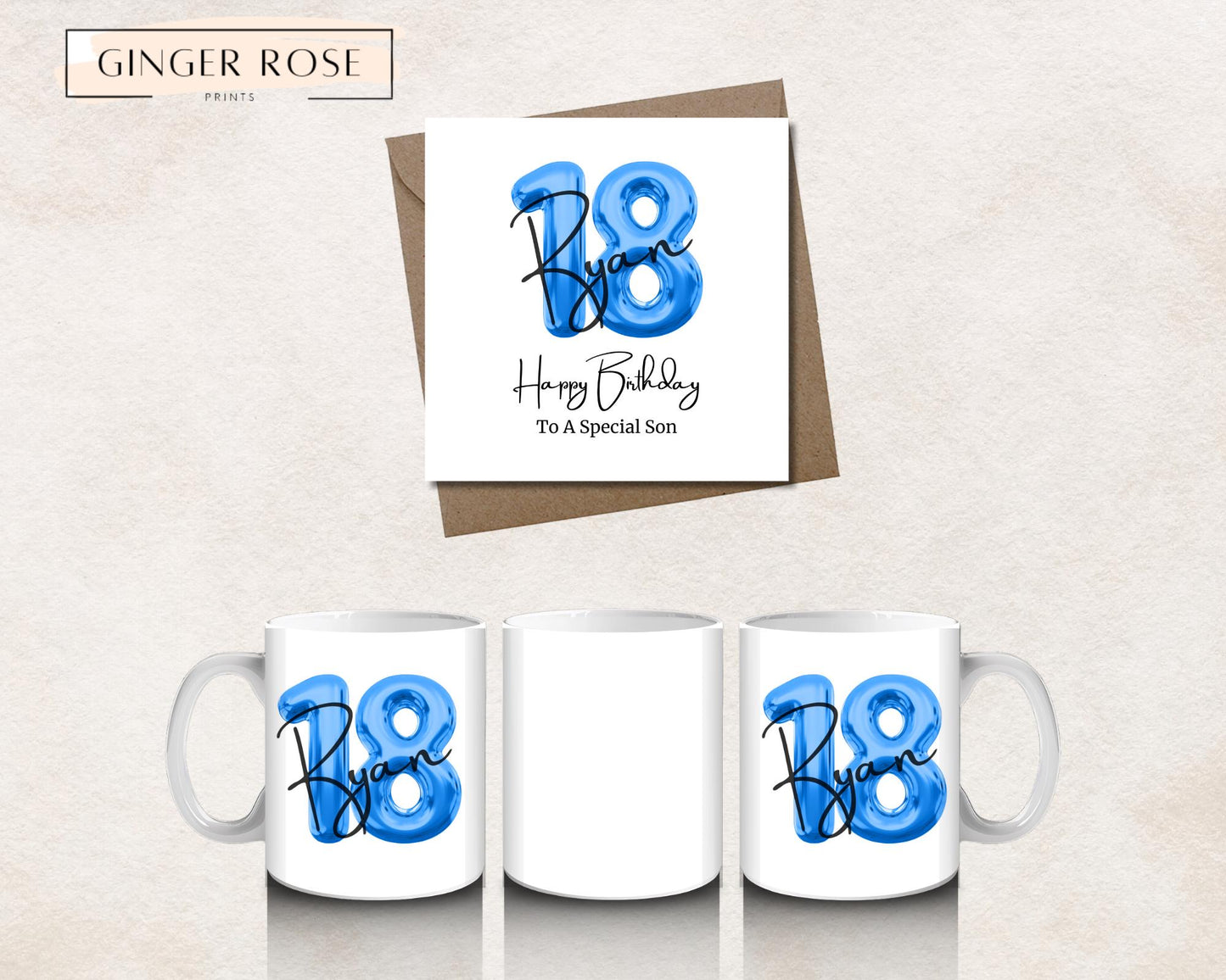 18th Birthday Mug: Balloon Design