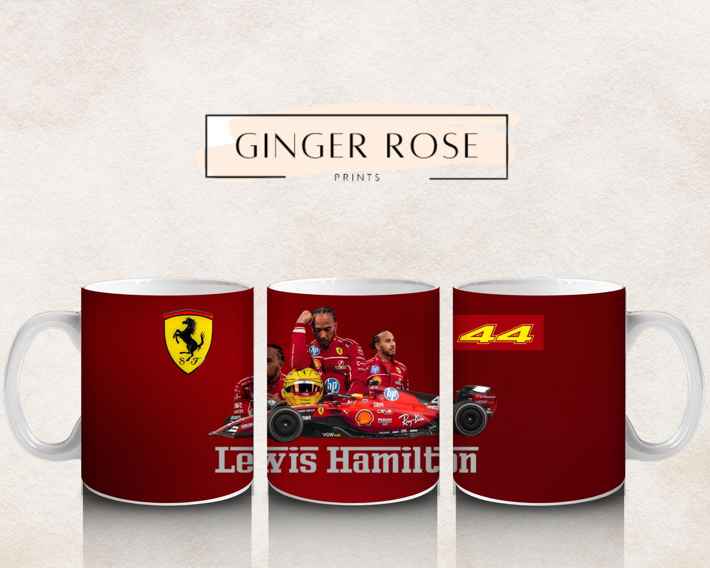 Lewis Hamilton Ferrari Racing Mug