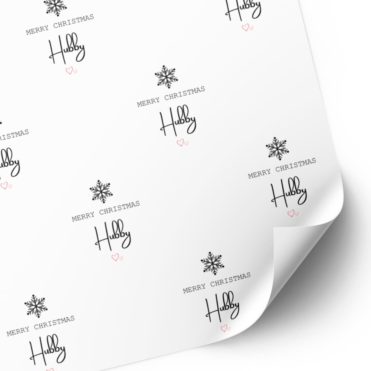 Snowflake Wrapping Paper for Hubby or Wifey